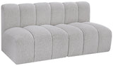 Arc Grey Boucle Fabric Modular Sofa 102Grey-S2A Meridian Furniture