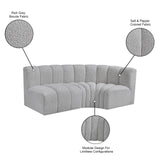 Arc Grey Boucle Fabric Modular Sofa 102Grey-S3A Meridian Furniture