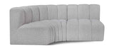 Arc Grey Boucle Fabric Modular Sofa 102Grey-S3A Meridian Furniture