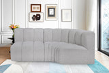 Arc Grey Boucle Fabric Modular Sofa 102Grey-S3A Meridian Furniture