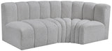 Arc Grey Boucle Fabric Modular Sofa 102Grey-S3A Meridian Furniture