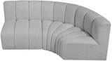 Arc Grey Boucle Fabric Modular Sofa 102Grey-S3A Meridian Furniture