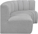 Arc Grey Boucle Fabric Modular Sofa 102Grey-S3A Meridian Furniture