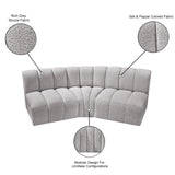 Arc Grey Boucle Fabric Modular Sofa 102Grey-S3B Meridian Furniture