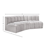 Arc Grey Boucle Fabric Modular Sofa 102Grey-S3B Meridian Furniture