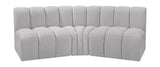 Arc Grey Boucle Fabric Modular Sofa 102Grey-S3B Meridian Furniture