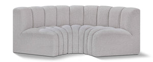 Arc Grey Boucle Fabric Modular Sofa 102Grey-S3C Meridian Furniture