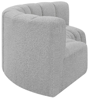 Arc Grey Boucle Fabric Modular Sofa 102Grey-S3C Meridian Furniture