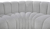 Arc Grey Boucle Fabric Modular Sofa 102Grey-S3C Meridian Furniture