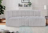 Arc Grey Boucle Fabric Modular Sofa 102Grey-S3D Meridian Furniture