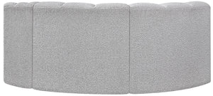 Arc Grey Boucle Fabric Modular Sofa 102Grey-S3D Meridian Furniture
