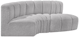 Arc Grey Boucle Fabric Modular Sofa 102Grey-S3D Meridian Furniture