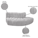 Arc Grey Boucle Fabric Modular Sofa 102Grey-S3E Meridian Furniture