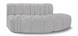 Arc Grey Boucle Fabric Modular Sofa 102Grey-S3E Meridian Furniture