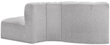 Arc Grey Boucle Fabric Modular Sofa 102Grey-S3E Meridian Furniture