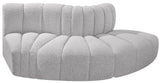 Arc Grey Boucle Fabric Modular Sofa 102Grey-S3E Meridian Furniture