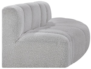 Arc Grey Boucle Fabric Modular Sofa 102Grey-S3E Meridian Furniture