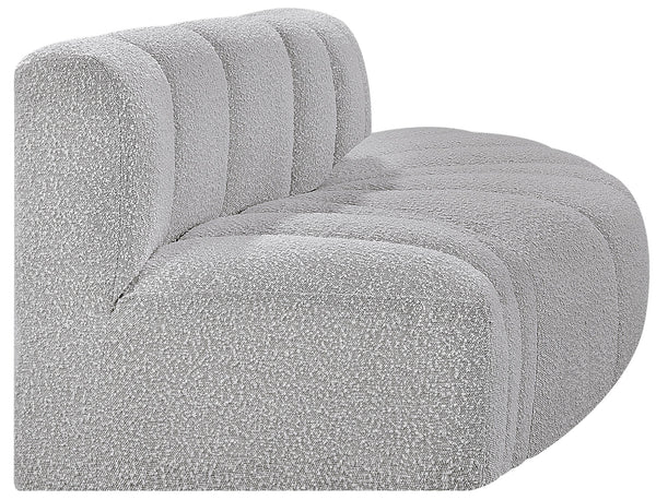 Arc Grey Boucle Fabric Modular Sofa 102Grey-S3E Meridian Furniture