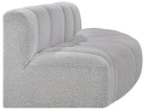 Arc Grey Boucle Fabric Modular Sofa 102Grey-S3E Meridian Furniture