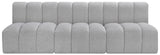 Arc Grey Boucle Fabric Modular Sofa 102Grey-S3F Meridian Furniture