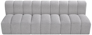 Arc Grey Boucle Fabric Modular Sofa 102Grey-S3F Meridian Furniture