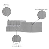 Arc Grey Boucle Fabric Modular Sofa 102Grey-S4A Meridian Furniture