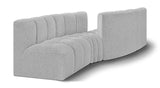 Arc Grey Boucle Fabric Modular Sofa 102Grey-S4A Meridian Furniture