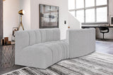 Arc Grey Boucle Fabric Modular Sofa 102Grey-S4A Meridian Furniture