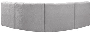 Arc Grey Boucle Fabric Modular Sofa 102Grey-S4B Meridian Furniture