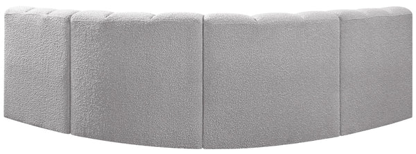 Arc Grey Boucle Fabric Modular Sofa 102Grey-S4B Meridian Furniture