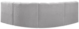 Arc Grey Boucle Fabric Modular Sofa 102Grey-S4B Meridian Furniture