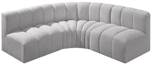Arc Grey Boucle Fabric Modular Sofa 102Grey-S4B Meridian Furniture