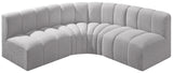 Arc Grey Boucle Fabric Modular Sofa 102Grey-S4B Meridian Furniture