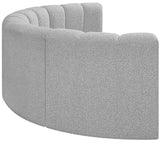 Arc Grey Boucle Fabric Modular Sofa 102Grey-S4C Meridian Furniture