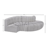 Arc Grey Boucle Fabric Modular Sofa 102Grey-S4D Meridian Furniture