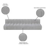 Arc Grey Boucle Fabric Modular Sofa 102Grey-S4E Meridian Furniture