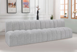 Arc Grey Boucle Fabric Modular Sofa 102Grey-S4E Meridian Furniture