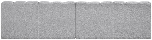 Arc Grey Boucle Fabric Modular Sofa 102Grey-S4E Meridian Furniture