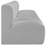 Arc Grey Boucle Fabric Modular Sofa 102Grey-S4E Meridian Furniture