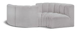 Arc Grey Boucle Fabric Modular Sofa 102Grey-S4F Meridian Furniture