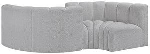 Arc Grey Boucle Fabric Modular Sofa 102Grey-S4F Meridian Furniture