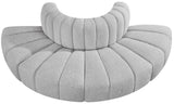 Arc Grey Boucle Fabric Modular Sofa 102Grey-S4G Meridian Furniture