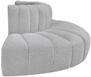 Arc Grey Boucle Fabric Modular Sofa 102Grey-S4G Meridian Furniture