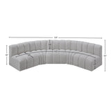 Arc Grey Boucle Fabric Modular Sofa 102Grey-S5A Meridian Furniture