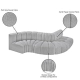 Arc Grey Boucle Fabric Modular Sofa 102Grey-S5B Meridian Furniture