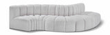 Arc Grey Boucle Fabric Modular Sofa 102Grey-S5B Meridian Furniture