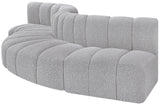 Arc Grey Boucle Fabric Modular Sofa 102Grey-S5B Meridian Furniture