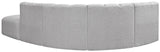 Arc Grey Boucle Fabric Modular Sofa 102Grey-S5C Meridian Furniture