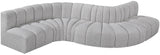 Arc Grey Boucle Fabric Modular Sofa 102Grey-S6A Meridian Furniture