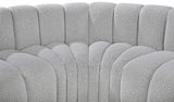 Arc Grey Boucle Fabric Modular Sofa 102Grey-S6A Meridian Furniture